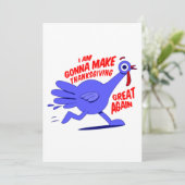 maak thanksgiving weer geweldig leuke kalkoen kaart (Staand voorkant)