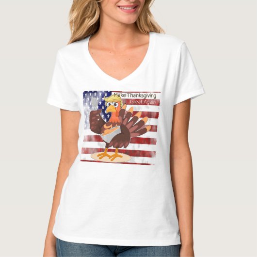 Maak Thanksgiving weer geweldig T-shirt (Voorkant)