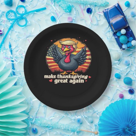 Maak Thanksgiving weer geweldig Thanksgiving Class Papieren Bordje (Feest)