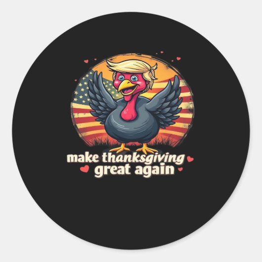 Maak Thanksgiving weer geweldig Thanksgiving Class Ronde Sticker (Voorkant)