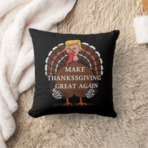 Maak Thanksgiving weer geweldig Trump Turkey 2024 Kussen