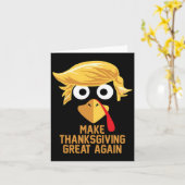 Maak Thanksgiving weer geweldig, Trump Turkije gra Kaart (Gele Bloem)