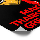 Maak Thanksgiving weer geweldig, Trump Turkije gra Poster (Hoek)