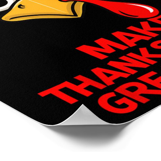 Maak Thanksgiving weer geweldig, Trump Turkije gra Poster (Hoek)