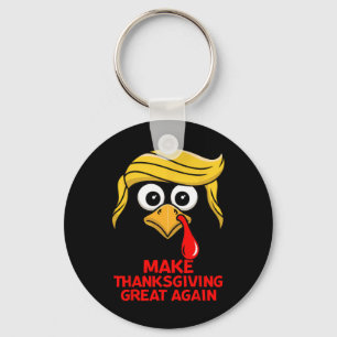Maak Thanksgiving weer geweldig, Trump Turkije gra Sleutelhanger