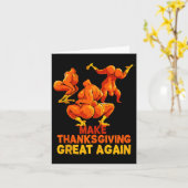 Maak Thanksgiving weer geweldig Trump Turkije Grap Kaart (Gele Bloem)