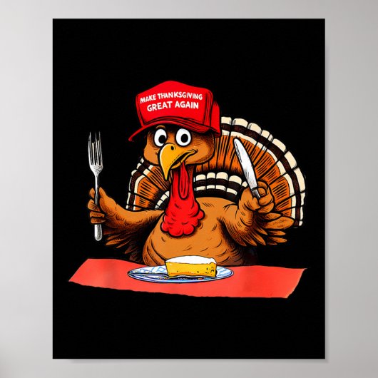 Maak Thanksgiving weer geweldig Trump Turkije Trum Poster (Voorkant)