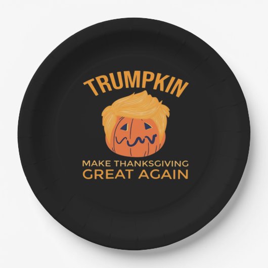 Maak Thanksgiving weer geweldig Trumpkin Boxy Papieren Bordje (Voorkant)