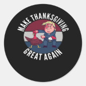 Maak Thanksgiving weer geweldig Trumpkin – Classic Ronde Sticker (Voorkant)