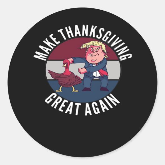Maak Thanksgiving weer geweldig Trumpkin – Classic Ronde Sticker (Voorkant)