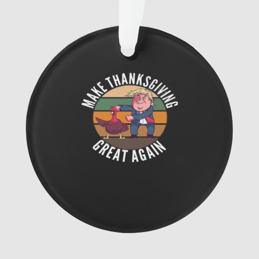 Maak Thanksgiving weer geweldig Trumpkin - Funny T Ornament (voorkant)