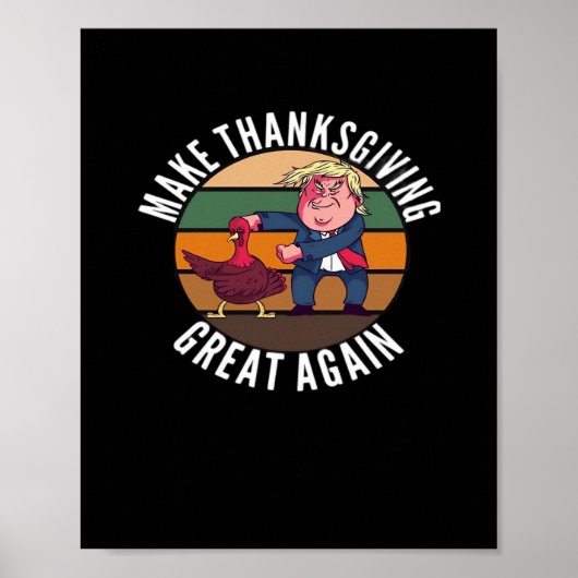Maak Thanksgiving weer geweldig Trumpkin - Funny T Poster (Voorkant)