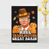 Maak Thanksgiving weer Groot Herfst Bladeren T Kaart (Gele Bloem)
