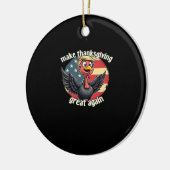 Maak Thanksgiving weer groot Thanksgiving Keramisch Ornament (Links)