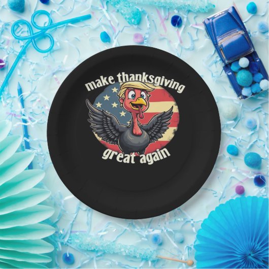 Maak Thanksgiving weer groot Thanksgiving Papieren Bordje (Feest)