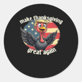 Maak Thanksgiving weer groot Thanksgiving Ronde Sticker (Voorkant)