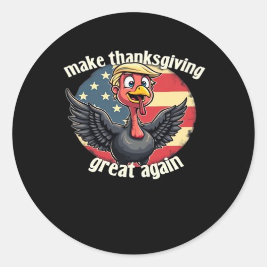 Maak Thanksgiving weer groot Thanksgiving Ronde Sticker (Voorkant)