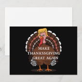 Maak Thanksgiving weer Groot Trump Kalkoen 2024 Feestdagenkaart (Voorkant / Achterkant)