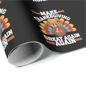 Maak Thanksgiving weer groot Trump Turkije 2024 Cadeaupapier (Rol Hoek)