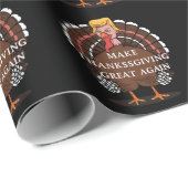 Maak Thanksgiving weer groot Trump Turkije 2024 Cadeaupapier (Rol Hoek)