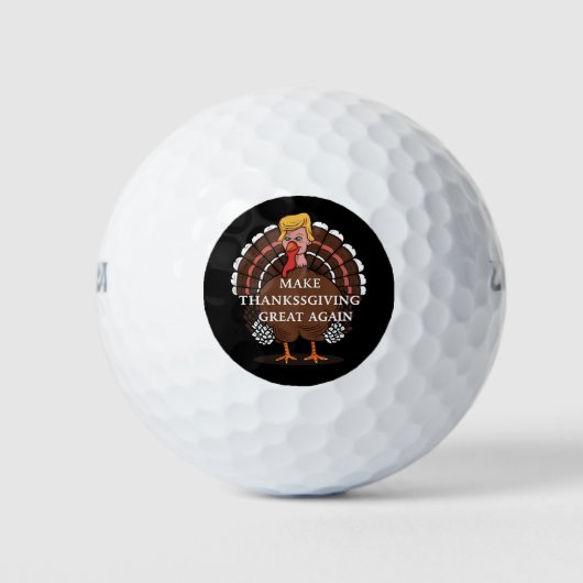 Maak Thanksgiving weer groot Trump Turkije 2024 Golfballen (Voorkant)