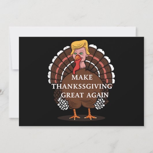 Maak Thanksgiving weer groot Trump Turkije 2024 Kaart (Voorkant)