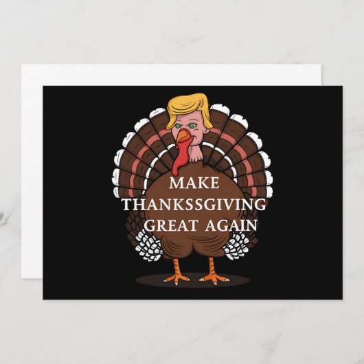 Maak Thanksgiving weer groot Trump Turkije 2024 Kaart (Voorkant / Achterkant)
