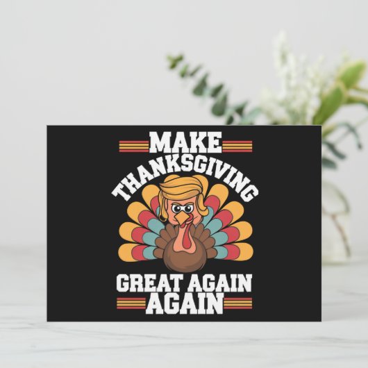 Maak Thanksgiving weer groot Trump Turkije 2024 Kaart (Staand voorkant)