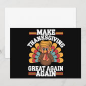 Maak Thanksgiving weer groot Trump Turkije 2024 Kaart (Voorkant / Achterkant)
