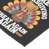 Maak Thanksgiving weer groot Trump Turkije 2024 Korte Tafelloper (Hoek)