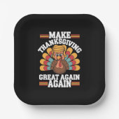 Maak Thanksgiving weer groot Trump Turkije 2024 Papieren Bordje (Voorkant)