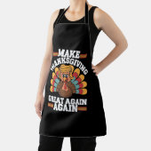 Maak Thanksgiving weer groot Trump Turkije 2024 Schort (Insitu)
