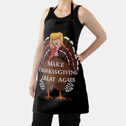 Maak Thanksgiving weer groot Trump Turkije 2024 Schort (Insitu)