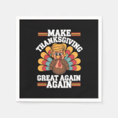 Maak Thanksgiving weer groot Trump Turkije 2024 Servet (Voorkant)