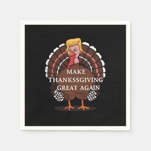 Maak Thanksgiving weer groot Trump Turkije 2024 Servet (Voorkant)