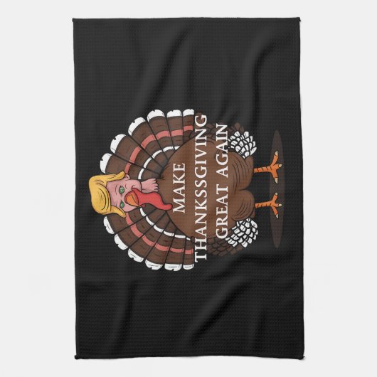 Maak Thanksgiving weer groot Trump Turkije 2024 Theedoek (Verticaal)