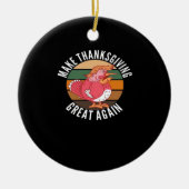 Maak Thanksgiving weer groot Trumpkin – Hallowee Keramisch Ornament (Voorkant)