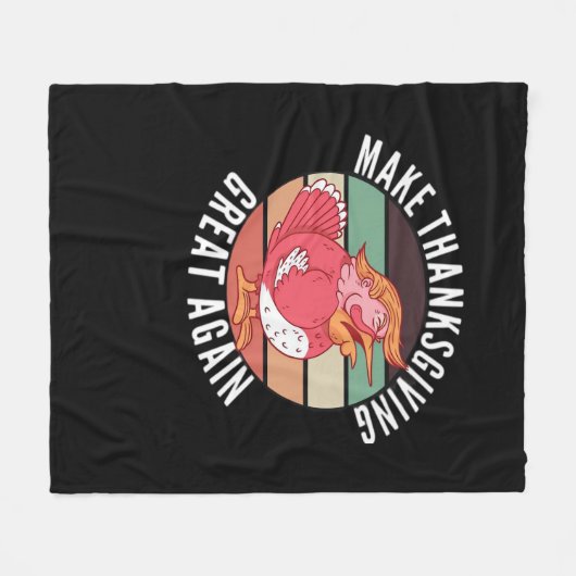Maak Thanksgiving weer groot Trumpkin – Politiek Fleece Deken (Voorkant (Horizontaal))