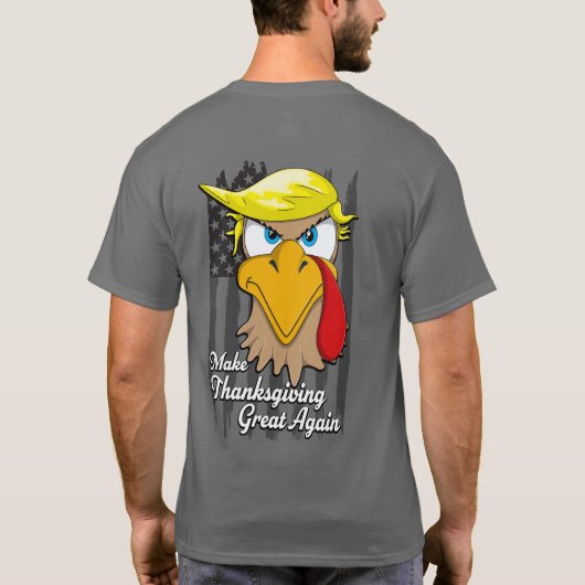 Maak Thanksgiving weer groot Turkije Amerika T-shirt (Achterkant)