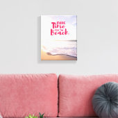 Maak tijd voor het strand canvas afdruk (Insitu (Woonkamer))