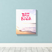 Maak tijd voor het strand canvas afdruk (Insitu (Houten vloer))