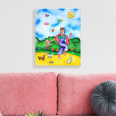 Maak tijd voor vrolijke momenten van Rita Loyd Canvas Afdruk (Insitu (Woonkamer))