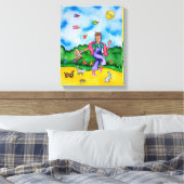 Maak tijd voor vrolijke momenten van Rita Loyd Canvas Afdruk (Insitu (Slaapkamer))