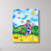 Maak tijd voor vrolijke momenten van Rita Loyd Canvas Afdruk (Voorkant)