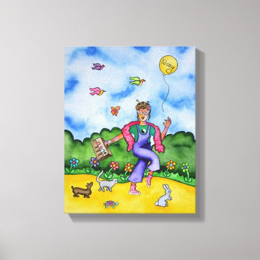 Maak tijd voor vrolijke momenten van Rita Loyd Canvas Afdruk (Voorkant)