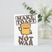 Maak Toast geen oorlog Briefkaart (Staand voorkant)
