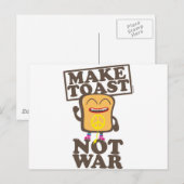 Maak toast geen oorlog briefkaart (Voorkant / Achterkant)