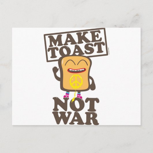 Maak toast geen oorlog briefkaart (Voorkant)