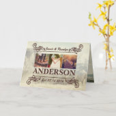 Maak tot Uw Eigen Heup Retro Collage van het Paar Kaart (Gele Bloem)