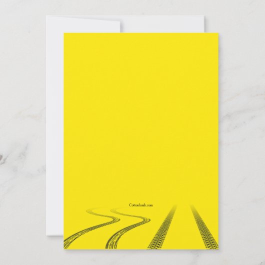 Maak Tracks Foto Verjaardagsfeest Kaart (Achterkant)